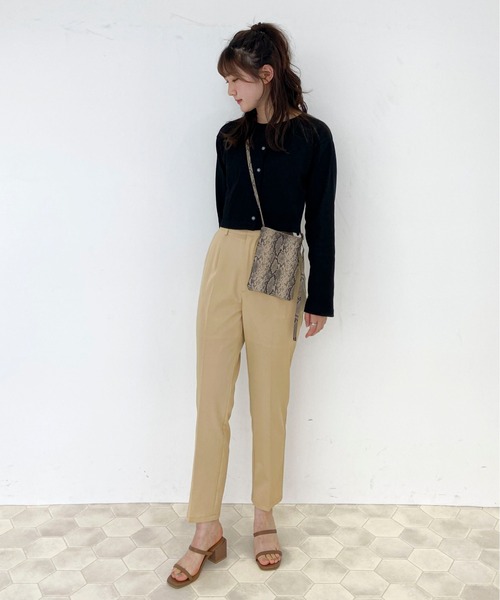 EPIMI E'PIMMY(エピミエピミー)の「コットンチビカーデ(カーディガン/ボレロ・レディース・オレンジ/ミント/ブラック/オフホワイト・MEDIUM)」の5枚目の写真