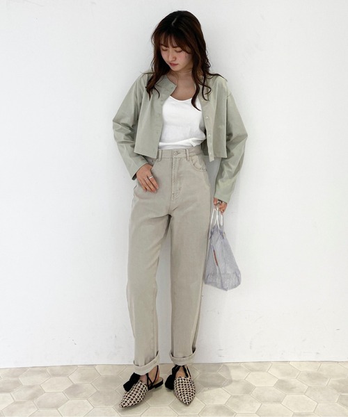 EPIMI E'PIMMY(エピミエピミー)の「コットンチビカーデ(カーディガン/ボレロ・レディース・オレンジ/ミント/ブラック/オフホワイト・MEDIUM)」の14枚目の写真