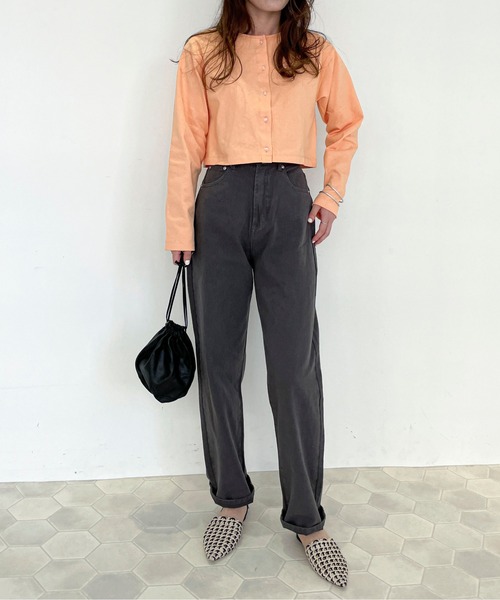 EPIMI E'PIMMY(エピミエピミー)の「コットンチビカーデ(カーディガン/ボレロ・レディース・オレンジ/ミント/ブラック/オフホワイト・MEDIUM)」の15枚目の写真