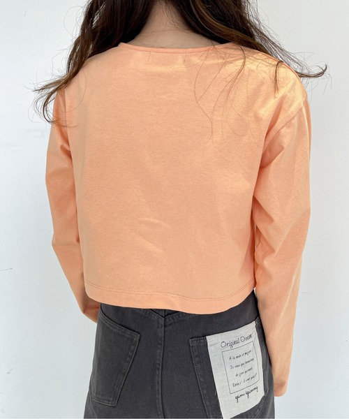 EPIMI E'PIMMY(エピミエピミー)の「コットンチビカーデ(カーディガン/ボレロ・レディース・オレンジ/ミント/ブラック/オフホワイト・MEDIUM)」の10枚目の写真