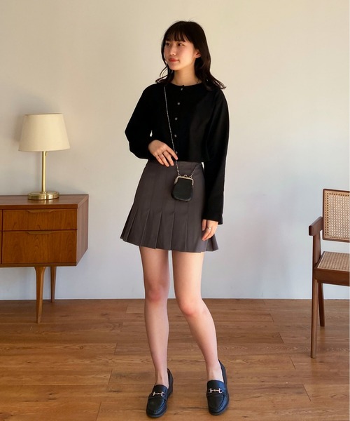 EPIMI E'PIMMY(エピミエピミー)の「コットンチビカーデ(カーディガン/ボレロ・レディース・オレンジ/ミント/ブラック/オフホワイト・MEDIUM)」の21枚目の写真