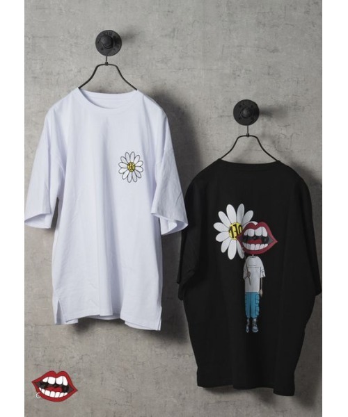 RE730(アールイーセブンサーティー)の「【RE730】なみおくん×マーガレットプリントビッグシルエットTシャツ(Tシャツ/カットソー・メンズ・ブラック/オフホワイト・MEDIUM/LARGE/X-LARGE)」の13枚目の写真