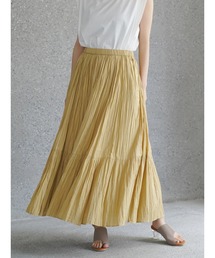 丈違いクリンクルフラウンススカート　＊