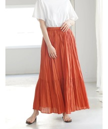 AMERICAN HOLIC | 丈違いクリンクルフラウンススカート　＊(スカート)