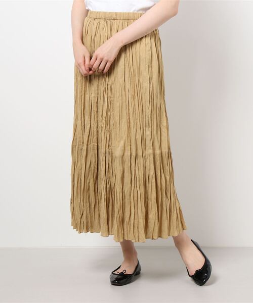 AMERICAN HOLIC(アメリカンホリック)の「丈違いクリンクルフラウンススカート *(スカート・レディース・グレー/ブラック/アイボリー/レッド/ベージュ・M/L)」の14枚目の写真