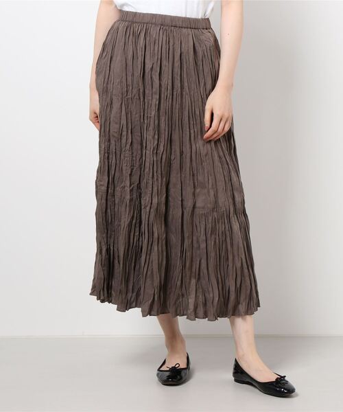 AMERICAN HOLIC(アメリカンホリック)の「丈違いクリンクルフラウンススカート *(スカート・レディース・グレー/ブラック/アイボリー/レッド/ベージュ・M/L)」の9枚目の写真