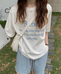 ABITOKYO | カラーロゴ刺繍カットソー(Tシャツ/カットソー)