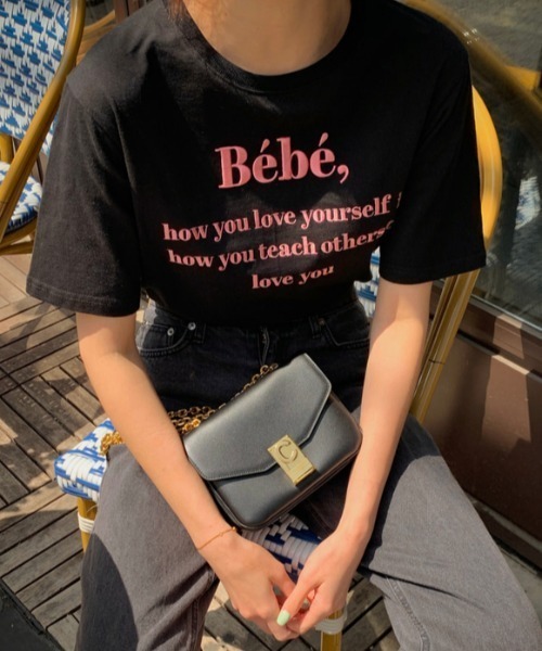 ABITOKYO（アビトーキョー）の「カラーロゴ刺繍カットソー（Tシャツ/カットソー・レディース・ホワイト/ライトブルー/ブラック/ベージュ/ネイビー/グレー/ピンク/ホワイト系その他/グリーン・FREE）」の4枚目の写真