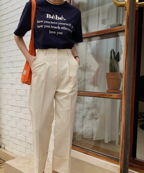 ABITOKYO（アビトーキョー）の「カラーロゴ刺繍カットソー（Tシャツ/カットソー・レディース・ホワイト/ライトブルー/ブラック/ベージュ/ネイビー/グレー/ピンク/ホワイト系その他/グリーン・FREE）」の12枚目の写真