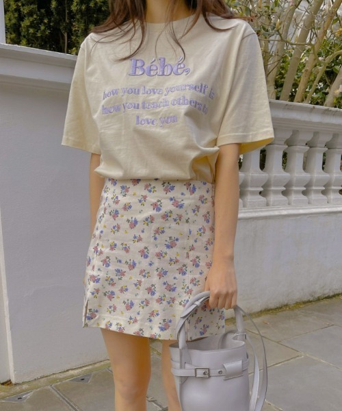 ABITOKYO（アビトーキョー）の「カラーロゴ刺繍カットソー（Tシャツ/カットソー・レディース・ホワイト/ライトブルー/ブラック/ベージュ/ネイビー/グレー/ピンク/ホワイト系その他/グリーン・FREE）」の15枚目の写真