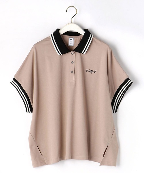 179/WG(イチナナキュウダブルジー)の「ビッグシルエットポロシャツ(ポロシャツ・レディース・ピンク/ブルー/オフホワイト・FREE)」の4枚目の写真