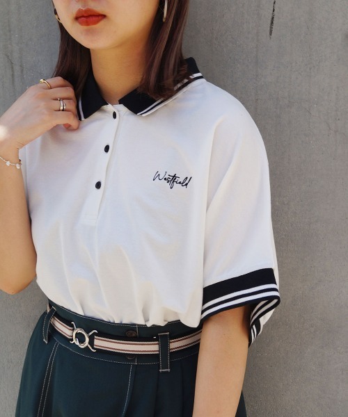 179/WG(イチナナキュウダブルジー)の「ビッグシルエットポロシャツ(ポロシャツ・レディース・ピンク/ブルー/オフホワイト・FREE)」の8枚目の写真