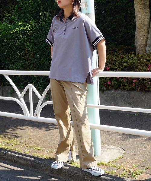 179/WG(イチナナキュウダブルジー)の「ビッグシルエットポロシャツ(ポロシャツ・レディース・ピンク/ブルー/オフホワイト・FREE)」の11枚目の写真