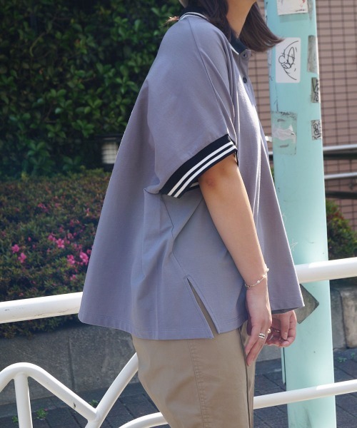 179/WG(イチナナキュウダブルジー)の「ビッグシルエットポロシャツ(ポロシャツ・レディース・ピンク/ブルー/オフホワイト・FREE)」の21枚目の写真