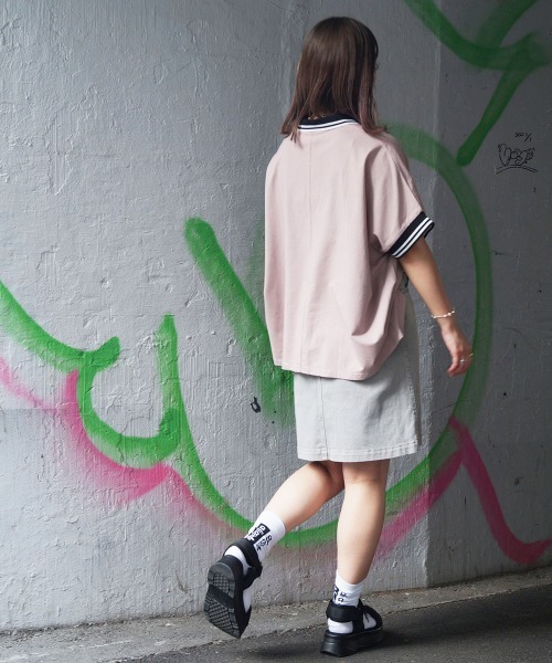 179/WG(イチナナキュウダブルジー)の「ビッグシルエットポロシャツ(ポロシャツ・レディース・ピンク/ブルー/オフホワイト・FREE)」の19枚目の写真