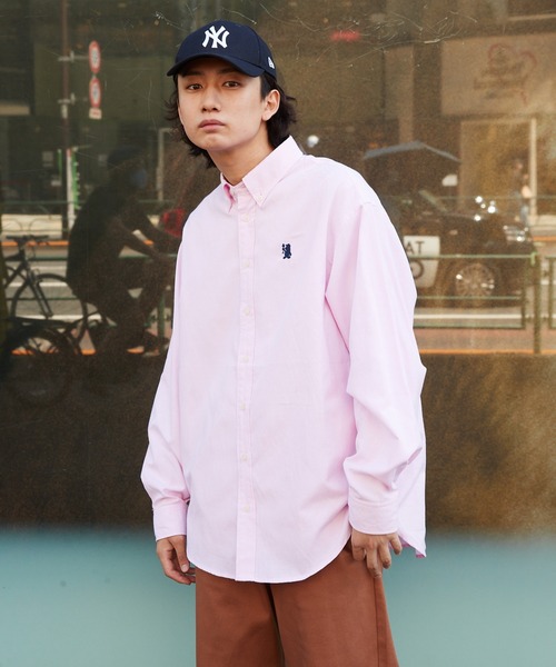 SPOC STORE(スポックストア)の「【SPOC STORE】ワンポイントオックスシャツ(シャツ/ブラウス・メンズ・ホワイト/サックスブルー/イエロー/ライトピンク/グレイッシュブルー・M/L)」の5枚目の写真