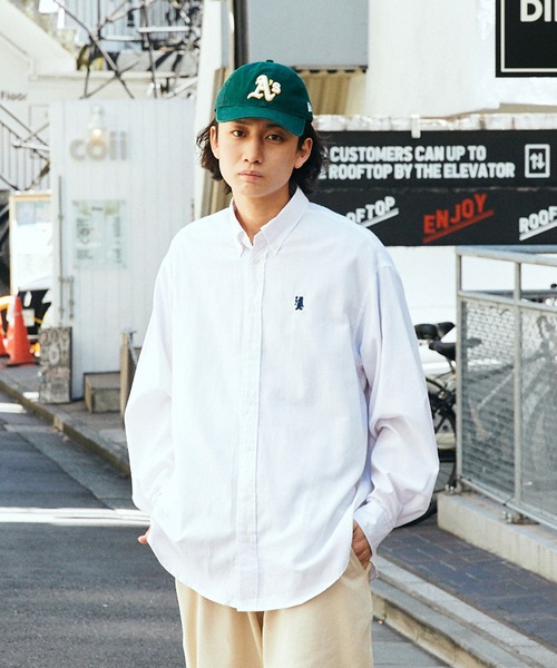 SPOC STORE(スポックストア)の「【SPOC STORE】ワンポイントオックスシャツ(シャツ/ブラウス・メンズ・ホワイト/サックスブルー/イエロー/ライトピンク/グレイッシュブルー・M/L)」の7枚目の写真