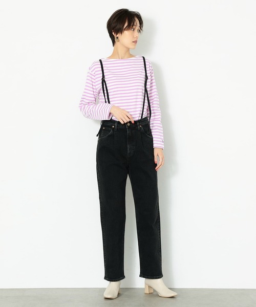 THE SUPERIOR LABOR デニムパンツ レザーサスペンダー　希少 RHODOLIRION｜5ポケット サスペンダー デニム パンツ “5Pockets