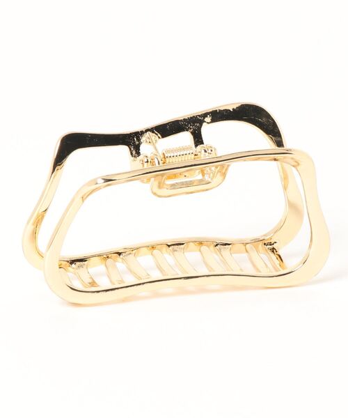 CAPRICIEUX LE'MAGE(カプリシューレマージュ)の「【GOLDY/ゴールディ】ニュアンススクエアヘアクリップ(バレッタ/ヘアクリップ・レディース・ゴールド/シルバー・FREE)」の4枚目の写真