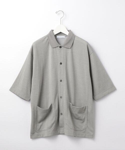 green label relaxing（グリーンレーベルリラクシング）の「OLT＜green label relaxing＞ドライ ウールミックス 前開き ポロシャツ -吸水速乾・ウォッシャブル-（ポロシャツ・メンズ・ターコイズブルー/ブラック/ライトグレー・SMALL/MEDIUM/LARGE）」の5枚目の写真