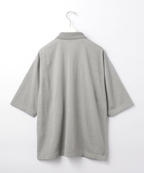green label relaxing（グリーンレーベルリラクシング）の「OLT＜green label relaxing＞ドライ ウールミックス 前開き ポロシャツ -吸水速乾・ウォッシャブル-（ポロシャツ・メンズ・ターコイズブルー/ブラック/ライトグレー・SMALL/MEDIUM/LARGE）」の14枚目の写真