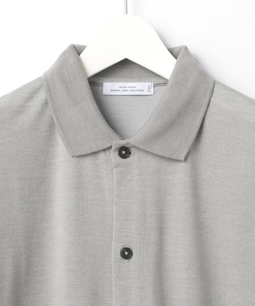 green label relaxing（グリーンレーベルリラクシング）の「OLT＜green label relaxing＞ドライ ウールミックス 前開き ポロシャツ -吸水速乾・ウォッシャブル-（ポロシャツ・メンズ・ターコイズブルー/ブラック/ライトグレー・SMALL/MEDIUM/LARGE）」の13枚目の写真