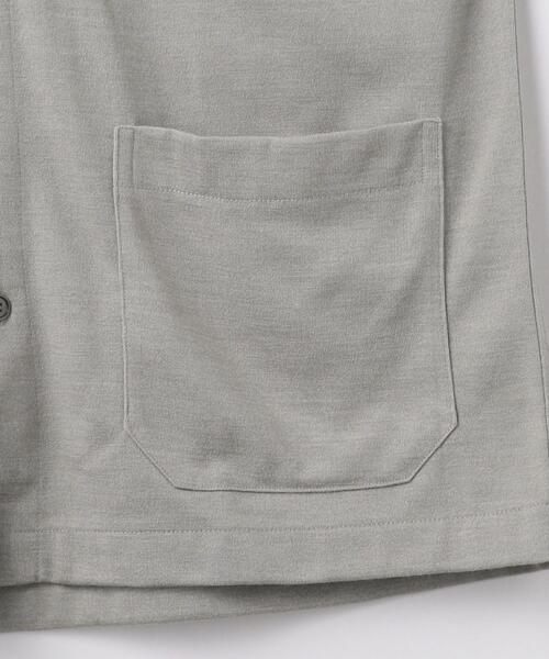 green label relaxing（グリーンレーベルリラクシング）の「OLT＜green label relaxing＞ドライ ウールミックス 前開き ポロシャツ -吸水速乾・ウォッシャブル-（ポロシャツ・メンズ・ターコイズブルー/ブラック/ライトグレー・SMALL/MEDIUM/LARGE）」の8枚目の写真