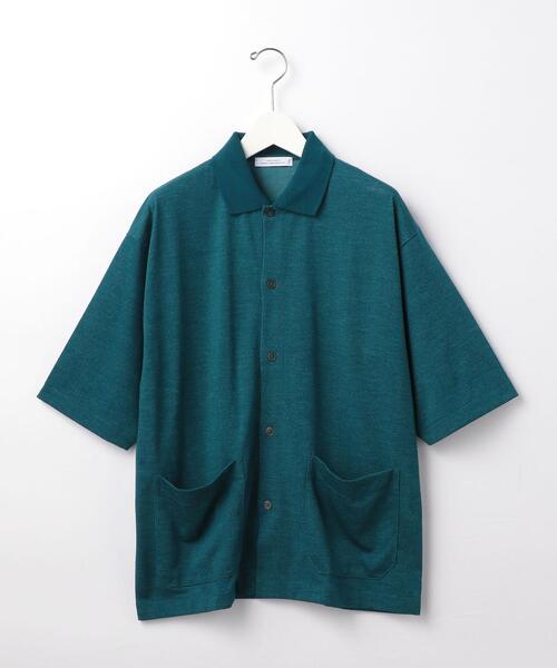 green label relaxing（グリーンレーベルリラクシング）の「OLT＜green label relaxing＞ドライ ウールミックス 前開き ポロシャツ -吸水速乾・ウォッシャブル-（ポロシャツ・メンズ・ターコイズブルー/ブラック/ライトグレー・SMALL/MEDIUM/LARGE）」の18枚目の写真
