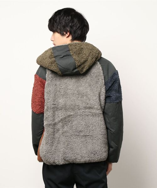 KRIFF MAYER（クリフメイヤー）の「シャギーボアフードJK（その他アウター・メンズ・ナチュラル/カーキ/レンガ/カラフル/グレー/ネイビー/ベージュ・LARGE/MEDIUM/X-LARGE/SMALL）」の9枚目の写真