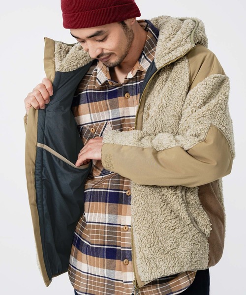 KRIFF MAYER（クリフメイヤー）の「シャギーボアフードJK（その他アウター・メンズ・ナチュラル/カーキ/レンガ/カラフル/グレー/ネイビー/ベージュ・LARGE/MEDIUM/X-LARGE/SMALL）」の15枚目の写真