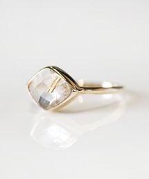 cui-cui（キュイキュイ）の「ミルキーアクアマリン / ルチルクォーツ リング | K10YG（リング）」
