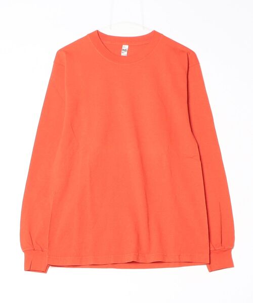 LOS ANGELES APPAREL(ロサンゼルスアパレル)の「『LOS ANGELES APPAREL』LA APPAREL 6.5oz GARMENT DYED CREW L/S TEE - 6.5オンス ガーメントダイ クルーネックTシャツ長袖(Tシャツ/カットソー・メンズ・ブラック/グレー/グリーン/ホワイト/ゴールド/オレンジ/ブルー・X-LARGE/LARGE/MEDIUM/SMALL)」の7枚目の写真