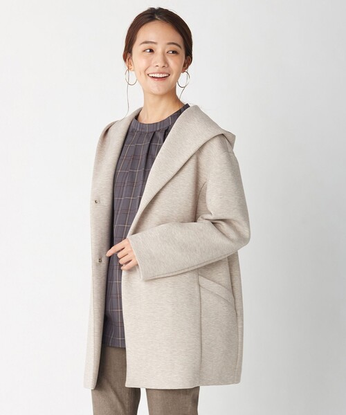 ジェイプレスタグ付　【洗える】フーデッドダンボール アウター J.PRESS（ジェイプレス）の「【洗える】フーデッドダンボール