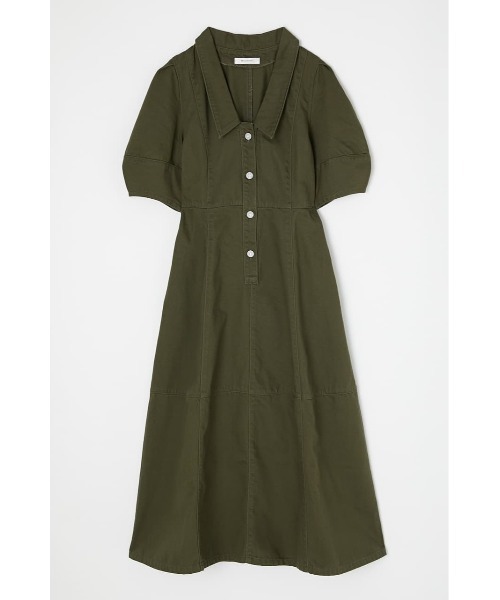 MOUSSY（マウジー）の「BIG COLLAR MIDI ドレス（ワンピース・レディース・オフホワイト/カーキ/ワンウォッシュ・1/2）」の11枚目の写真