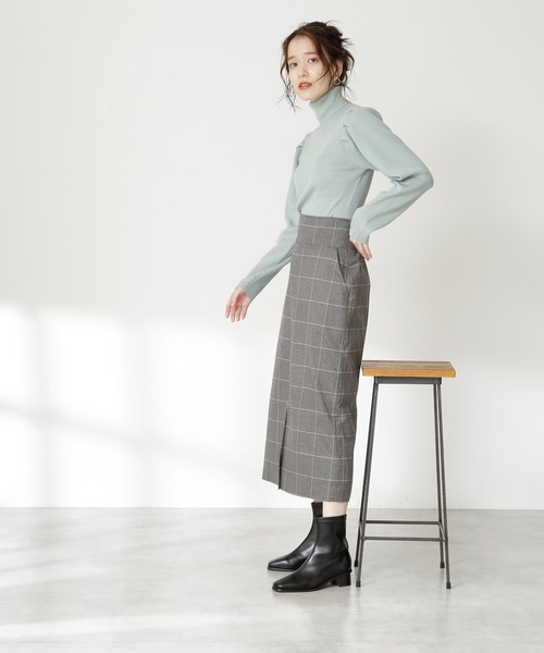 N.（N. Natural Beauty Basic）（エヌエヌナチュラルビューティーベーシック）の「◆ウールベーシックパワショルタートルネックニット（ニット/セーター・レディース・オフホワイト/ブラック/ライトグリーン/パープル系その他/レッド・MEDIUM）」の11枚目の写真