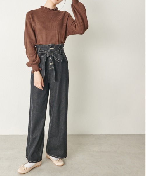 OLIVE des OLIVE（オリーブデオリーブ）の「バレーシューズ（パンプス・レディース・オフホワイト/ピンク/ブラック・SMALL/MEDIUM/LARGE）」の6枚目の写真