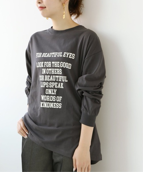 Simplicite（サンプリシテ）の「ロゴオーバーロンT◆（Tシャツ/カットソー・レディース・ホワイト/ブラック・FREE）」の12枚目の写真