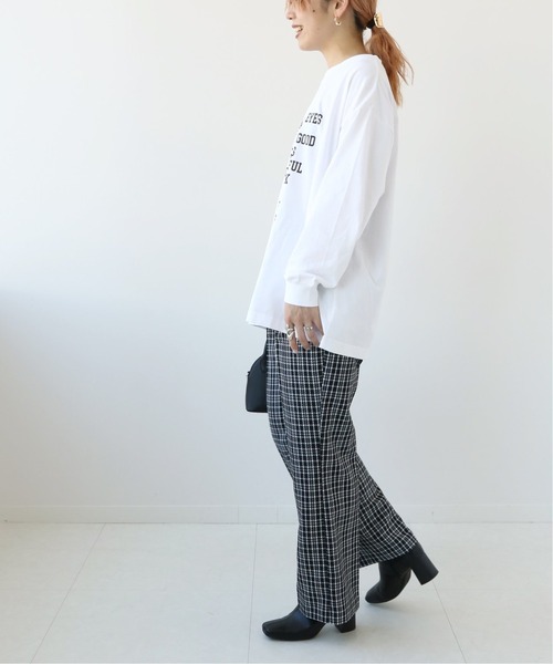 Simplicite（サンプリシテ）の「ロゴオーバーロンT◆（Tシャツ/カットソー・レディース・ホワイト/ブラック・FREE）」の15枚目の写真