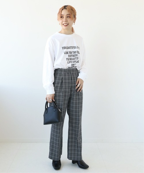 Simplicite（サンプリシテ）の「ロゴオーバーロンT◆（Tシャツ/カットソー・レディース・ホワイト/ブラック・FREE）」の7枚目の写真