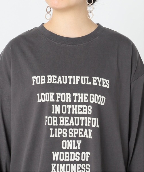 Simplicite（サンプリシテ）の「ロゴオーバーロンT◆（Tシャツ/カットソー・レディース・ホワイト/ブラック・FREE）」の21枚目の写真