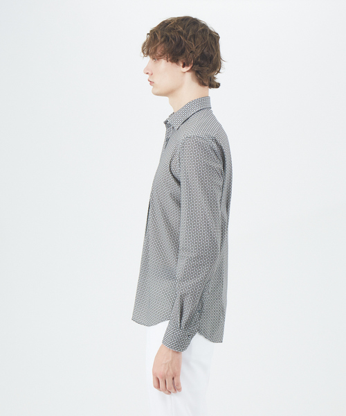 Bagutta(バグッタ)の「【別注】BAGUTTA EXCLUSIVE ストレッチ パターン シャツ(シャツ/ブラウス・メンズ・ホワイト/カーキ・X-SMALL/S/M/L)」の4枚目の写真