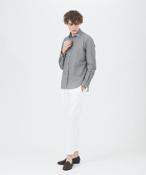 Bagutta(バグッタ)の「【別注】BAGUTTA EXCLUSIVE ストレッチ パターン シャツ(シャツ/ブラウス・メンズ・ホワイト/カーキ・X-SMALL/S/M/L)」の12枚目の写真