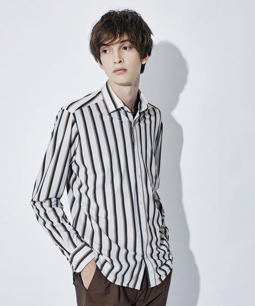 Bagutta(バグッタ)の「【別注】BAGUTTA EXCLUSIVE ストレッチ パターン シャツ(シャツ/ブラウス・メンズ・ホワイト/カーキ・X-SMALL/S/M/L)」の13枚目の写真