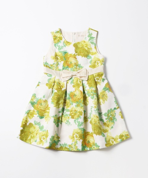 KP（ケーピー）の「スラブグログラン花プリントのジャンパースカート（スーツスカート・キッズ・イエロー/ネイビー・120cm/130cm）」の7枚目の写真