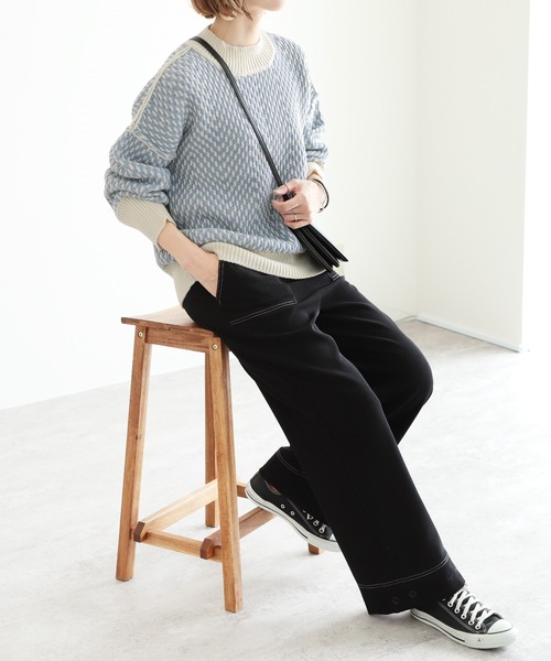 reca(レカ)の「バイカラージャガードニットプルオーバー(ニット/セーター・レディース・ベージュ/アイボリー・M)」の14枚目の写真