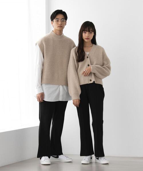 FEELING MADE（フィーリングメイド）の「FEELING MADE ストレッチポンチ セミフレア パンツ <UNISEX>（その他パンツ・レディース・ワインレッド/ベージュ/ブラック・S/M/L）」の7枚目の写真