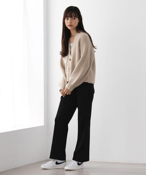 FEELING MADE（フィーリングメイド）の「FEELING MADE ストレッチポンチ セミフレア パンツ <UNISEX>（その他パンツ・レディース・ワインレッド/ベージュ/ブラック・S/M/L）」の9枚目の写真