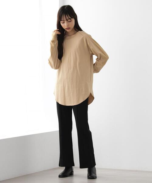 FEELING MADE（フィーリングメイド）の「FEELING MADE ストレッチポンチ セミフレア パンツ <UNISEX>（その他パンツ・レディース・ワインレッド/ベージュ/ブラック・S/M/L）」の10枚目の写真