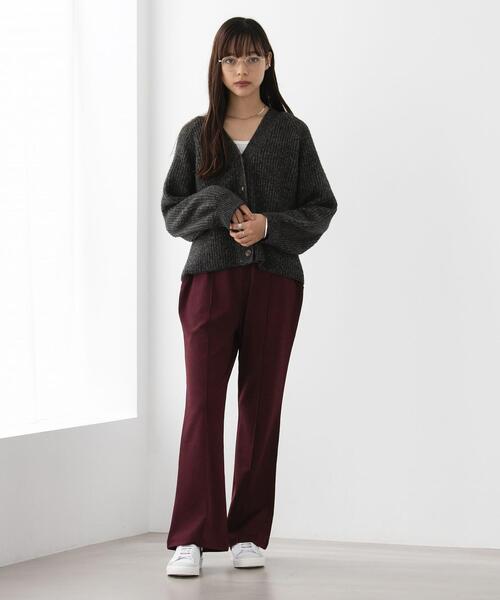 FEELING MADE（フィーリングメイド）の「FEELING MADE ストレッチポンチ セミフレア パンツ <UNISEX>（その他パンツ・レディース・ワインレッド/ベージュ/ブラック・S/M/L）」の19枚目の写真