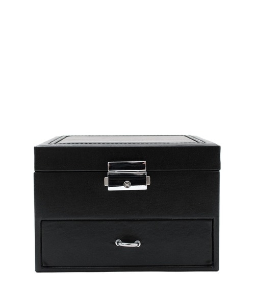 VitaFelice（ヴィータフェリーチェ）の「スタンドミラー付き2段ジュエリーボックス（収納グッズ・レディース・ブラック/ホワイト/ピンク・FREE）」の3枚目の写真